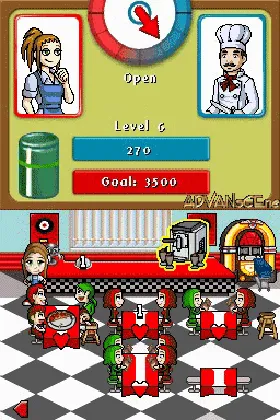 Diner Dash - Sizzle & Serve (USA) (En,Fr,De,Es,It) (Rev 1) screen shot game playing